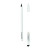 Custom Aluminum Inkless Pen with Eraser - White open view