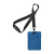 Custom Rally Recycled ID Pouch Lanyard - Royal Blue back view