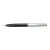 Custom Sheaffer 300 Glossy Black and Chrome Ballpoint Pen - Black Front View 
