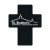 Custom Cross Flat Tire Coaster - Black 