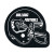 Custom Football Helmet Flat Tire Coaster - Black