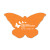 Custom Butterfly Shammy Coaster - Orange