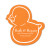 Custom Ducky Shammy Coaster - Orange