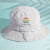 Custom Wanderlust Packable Bucket Hat - Light Grey Open View