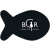 Custom Fish Recycled Rubber Mat - Black