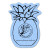 Custom Pineapple Compressed Sponge - Blue