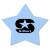 Custom Star Compressed Sponge 5ST - Blue