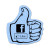 Custom Thumbs Up Compressed Sponge - Blue