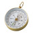 Custom Cedar Creek Open-Faced Brass Colored Compass - Gold Front View 