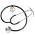 Custom Anti-Microbial Round Stethoscope ID Tag - Black In use