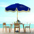Custom St. Tropez Market Umbrella Kit 6 Imprints - Lifestyle View 