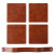 Custom Watson Square Pu Leather Coaster - Back View 