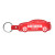 Custom Car Flexible Key Tag - Translucent red