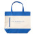 Custom Shoreline Nautical Tote - Royal blue