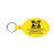 Custom Oval Flexible Key Tag - Yellow