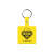 Custom Square Flexible Key Tag - Yellow