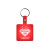 Custom Square Flexible Key Tag - Translucent red