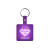 Custom Square Flexible Key Tag - Translucent purple