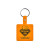 Custom Square Flexible Key Tag - Translucent orange