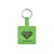 Custom Square Flexible Key Tag - Translucent lime