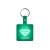 Custom Square Flexible Key Tag - Translucent green