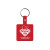 Custom Square Flexible Key Tag - Red