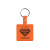 Custom Square Flexible Key Tag - Orange