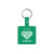 Custom Square Flexible Key Tag - Green