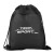 Custom Nova 600D RPET Drawstring Backpack - Black Front View 