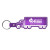 Custom Truck Flexible Key Tag - Translucent purple