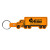 Custom Truck Flexible Key Tag - Translucent orange