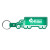 Custom Truck Flexible Key Tag - Translucent green