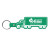 Custom Truck Flexible Key Tag - Dark green