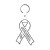 Custom Awareness Ribbon Flexible Key Tag - White
