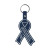 Custom Awareness Ribbon Flexible Key Tag - Dark blue