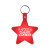 Custom Star Flexible Key Tag - Translucent red