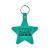 Custom Star Flexible Key Tag - Translucent aqua