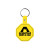 Custom Stop Sign Flexible Key Tag - Yellow