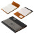 Custom Folio Refillable Hardcover Journal with Card Pockets and Magnetic Closure - Gray