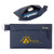 Custom Lakeshore Recycled Nylon Utility Pouch with Carabiner - Navy blue