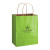 Matte Colored Shopping Bag with Gusset - Foil Stamp - Lime Green