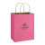 Matte Colored Shopping Bag with Gusset - Foil Stamp - Pink