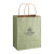 Matte Colored Shopping Bag with Gusset - Foil Stamp - Sage