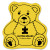 Custom Teddy Bear Rubber Jar Opener - Yellow