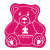 Custom Teddy Bear Rubber Jar Opener - Pink