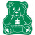 Custom Teddy Bear Rubber Jar Opener - Green