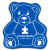 Custom Teddy Bear Rubber Jar Opener - Blue