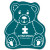 Custom Teddy Bear Vinyl Jar Opener - Teal
