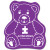 Custom Teddy Bear Vinyl Jar Opener - Purple