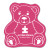 Custom Teddy Bear Vinyl Jar Opener - Pink